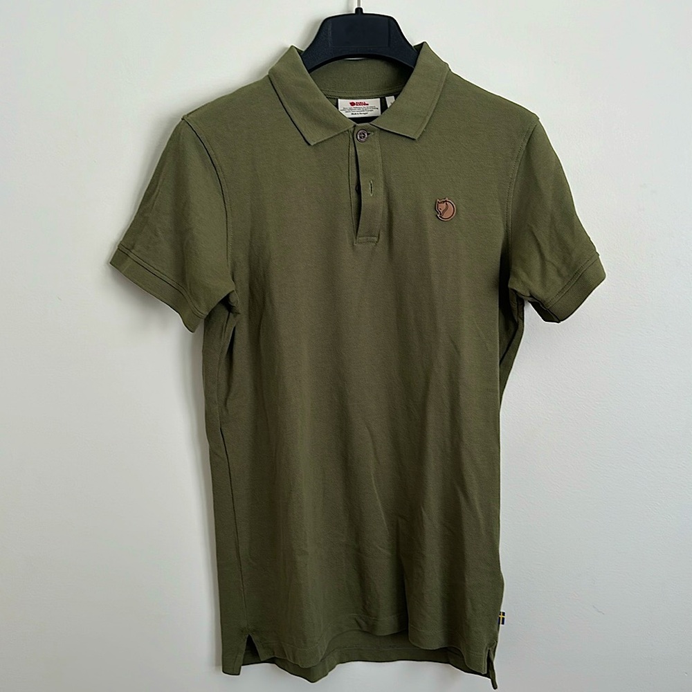 Fjallraven Men’s Green Ovik Polo Shirt in Small